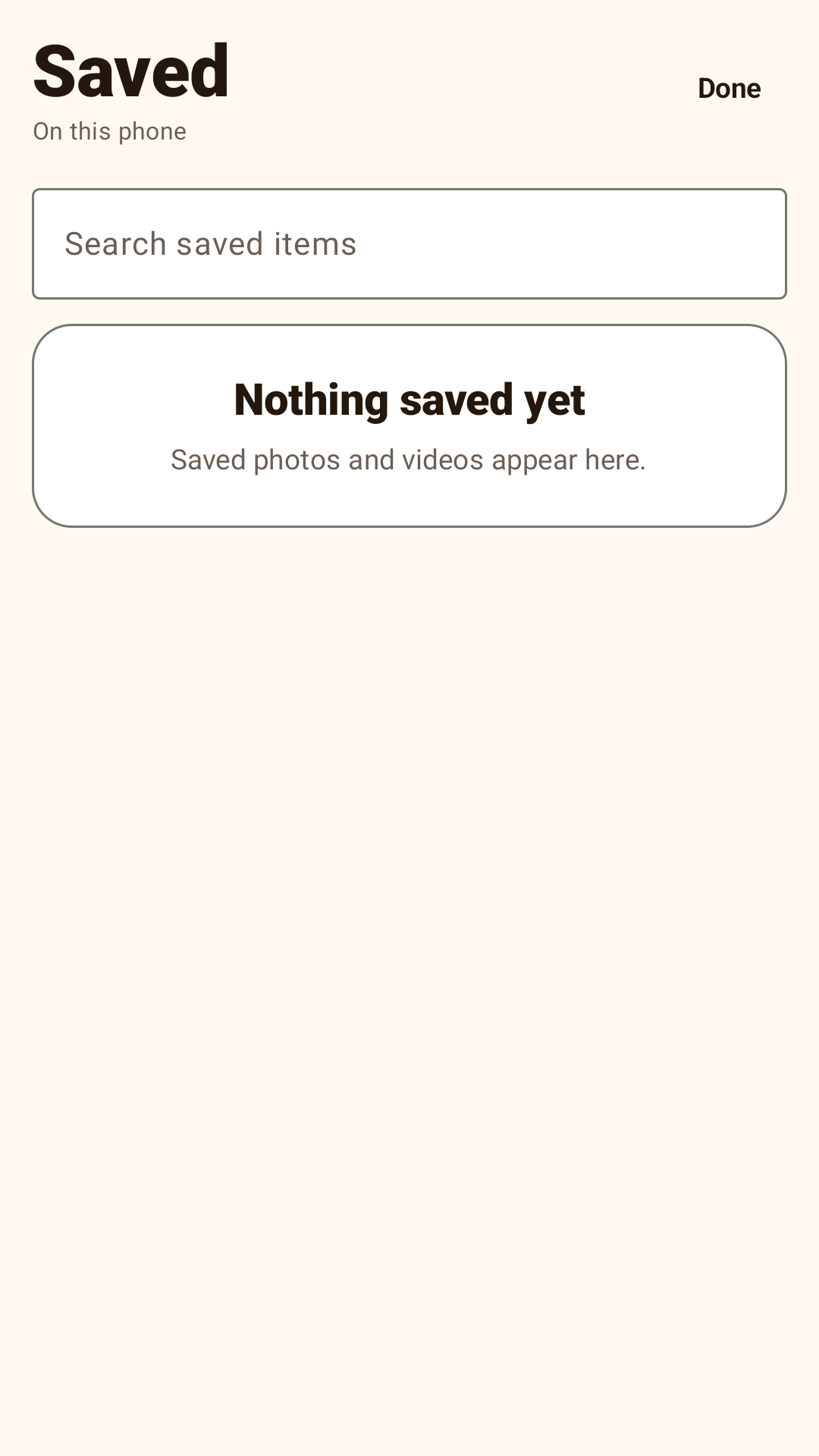 MangoSave saved media screen